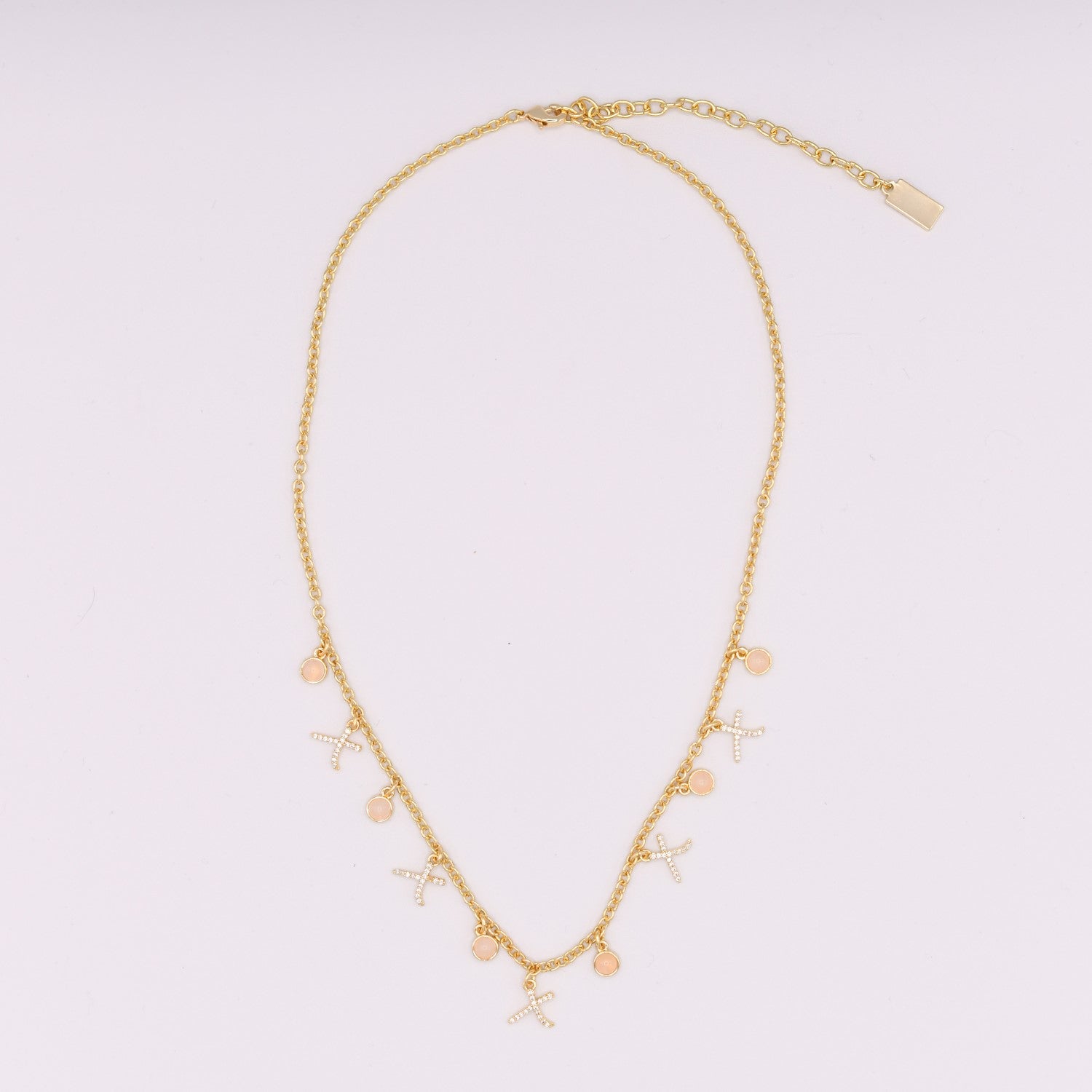 Semi Precious Hugs and Kisses Necklace