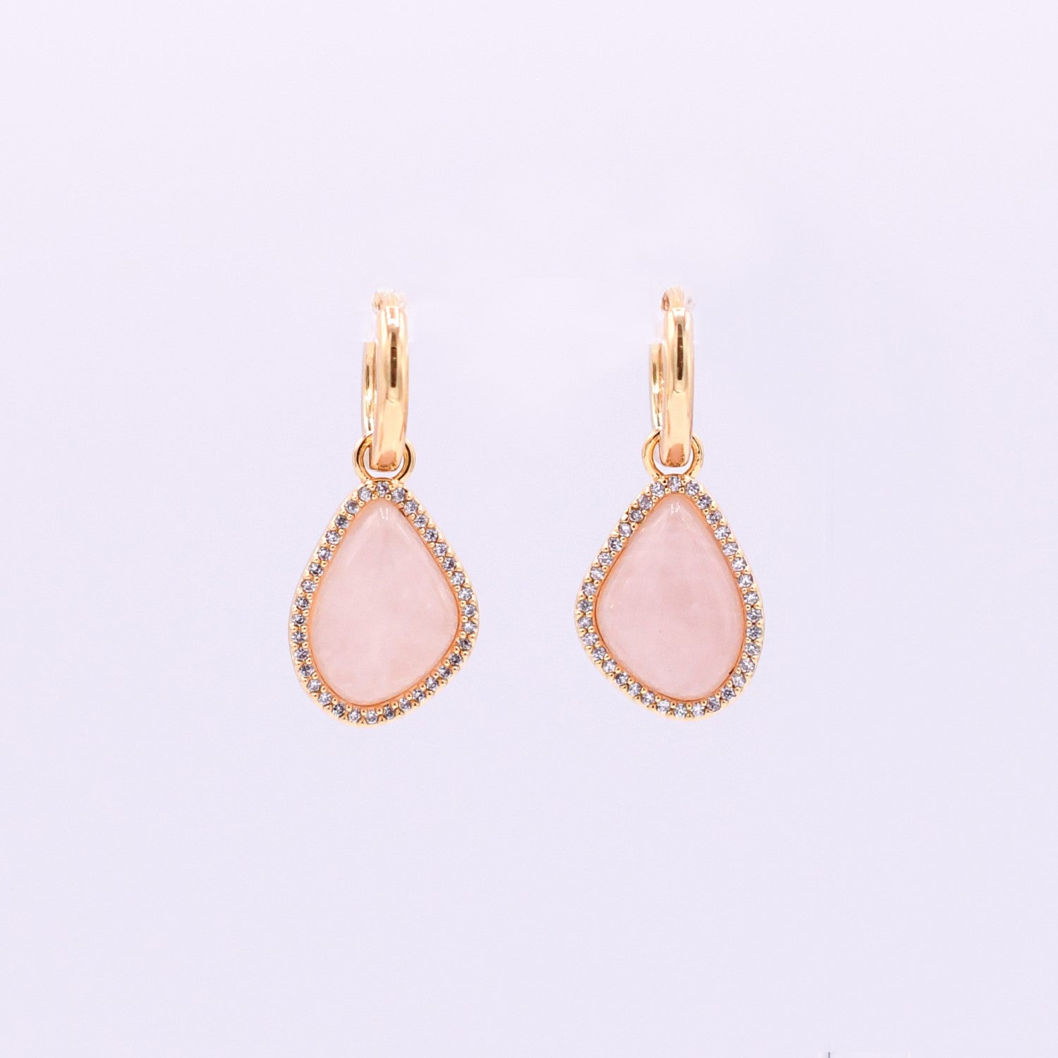 Semi Precious Organic Drop Earring
