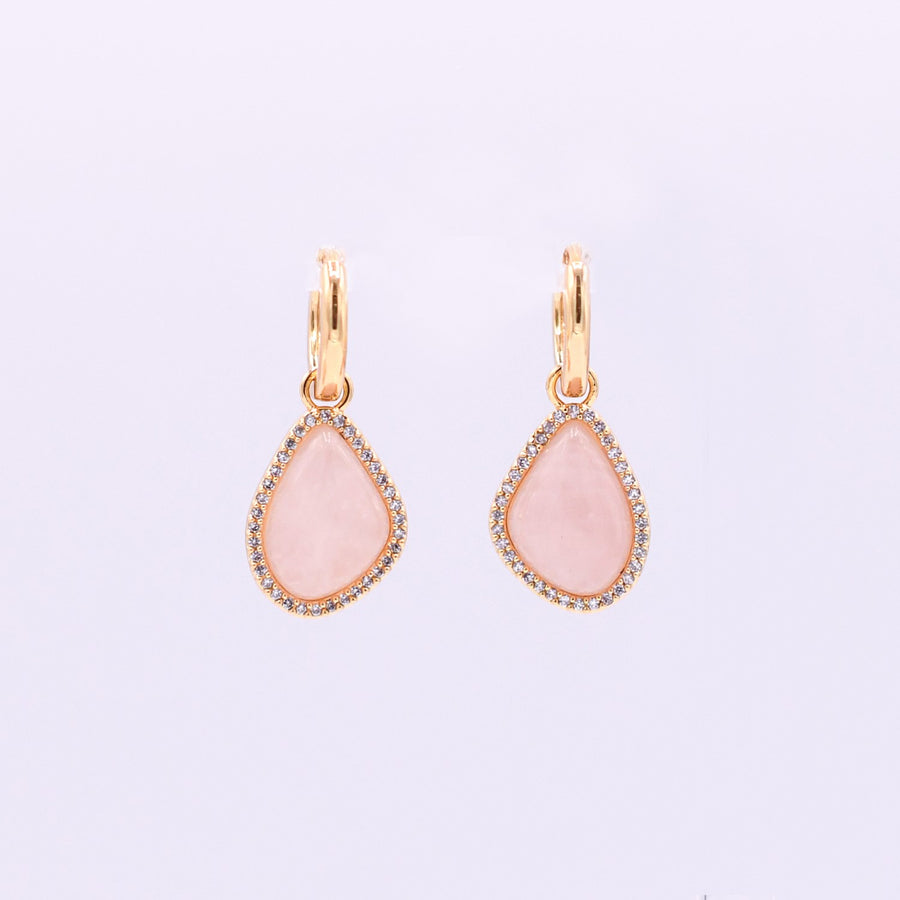 Semi Precious Organic Drop Earring