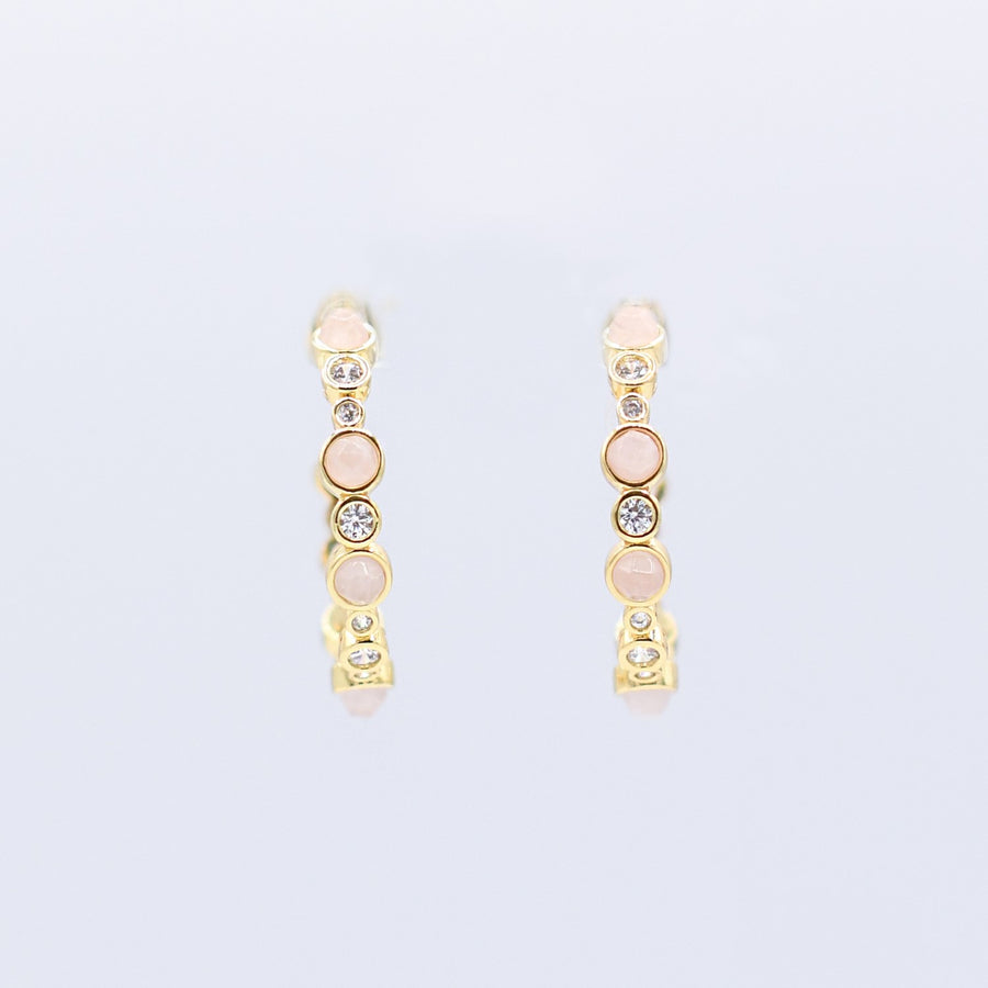 Semi Precious Bubble Hoop Earring