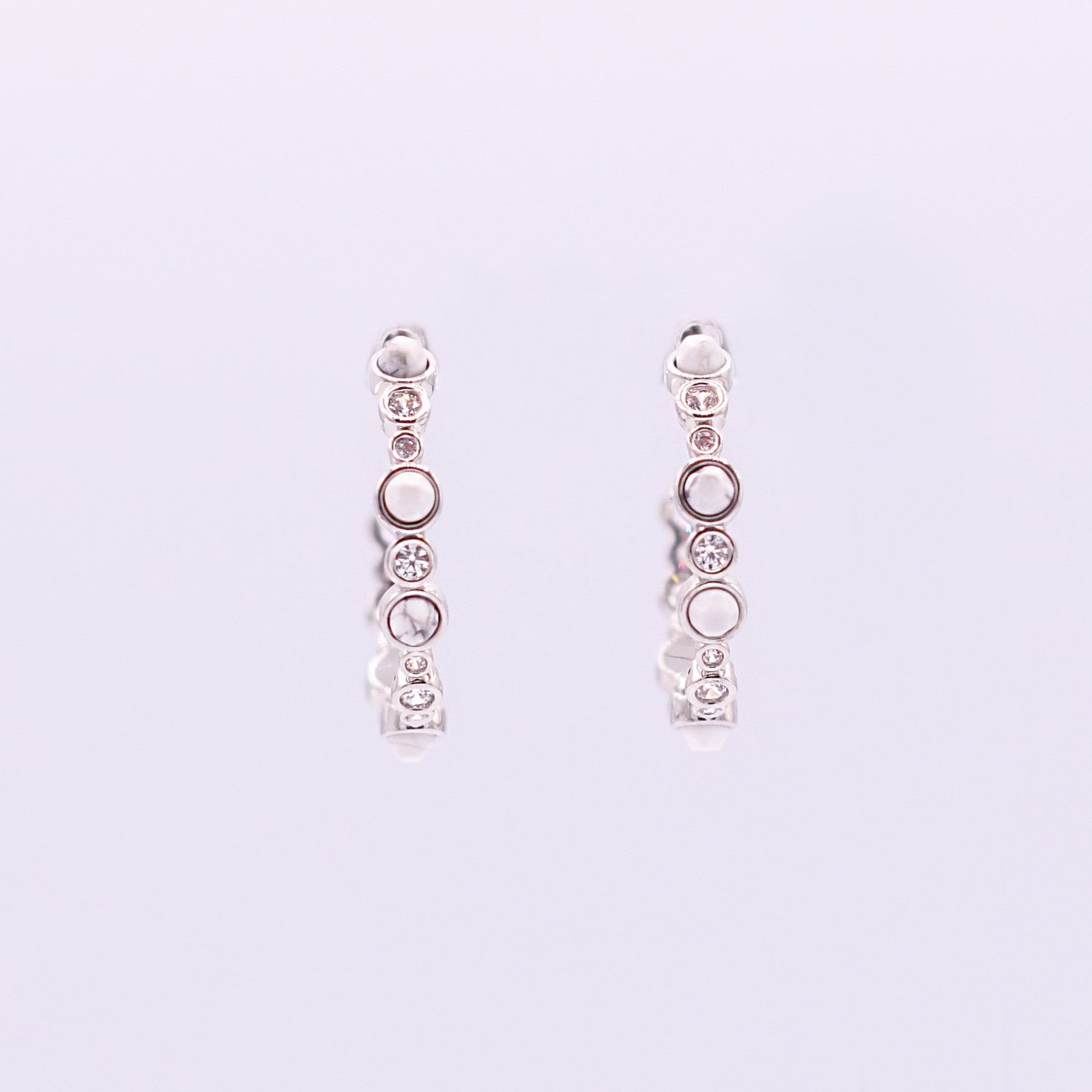 Semi Precious Bubble Hoop Earring