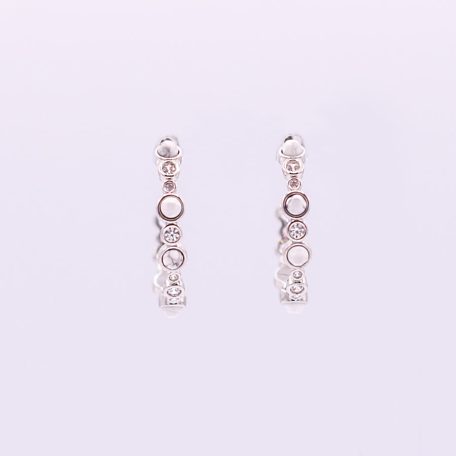 Semi Precious Bubble Hoop Earring