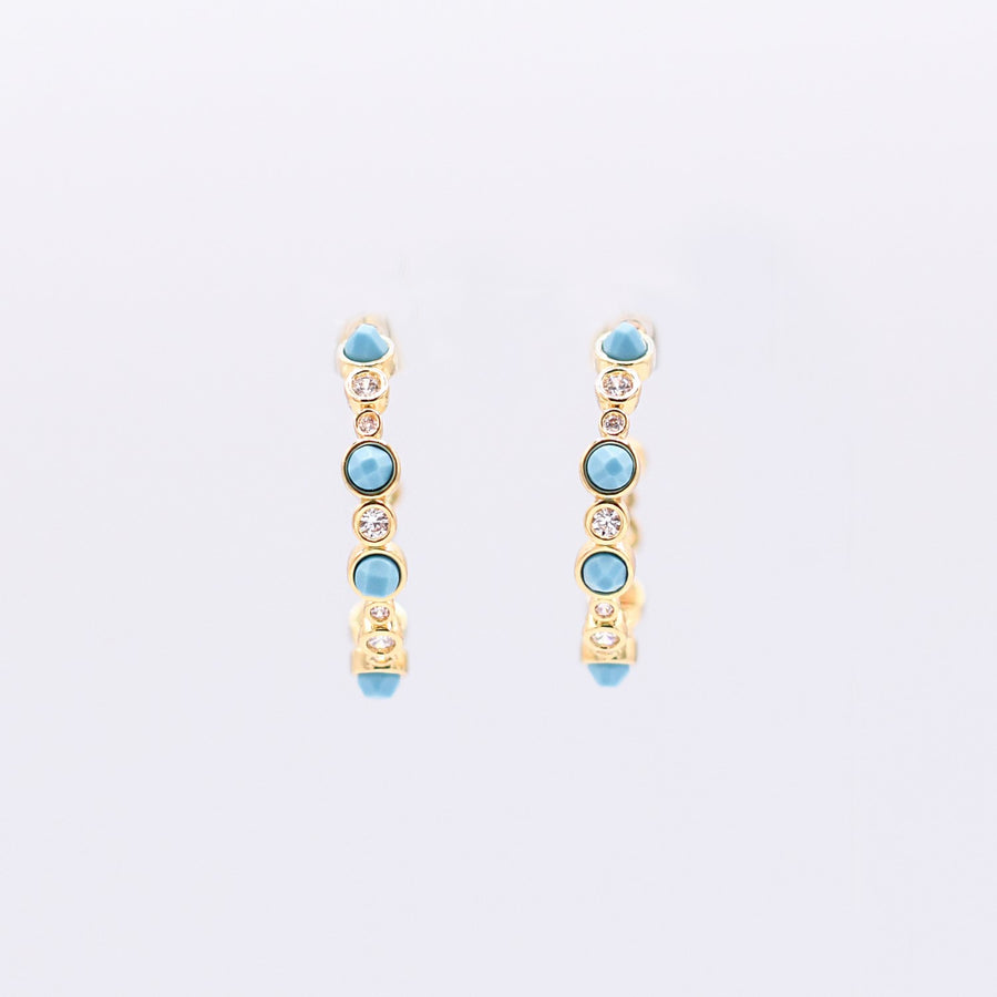 Semi Precious Bubble Hoop Earring