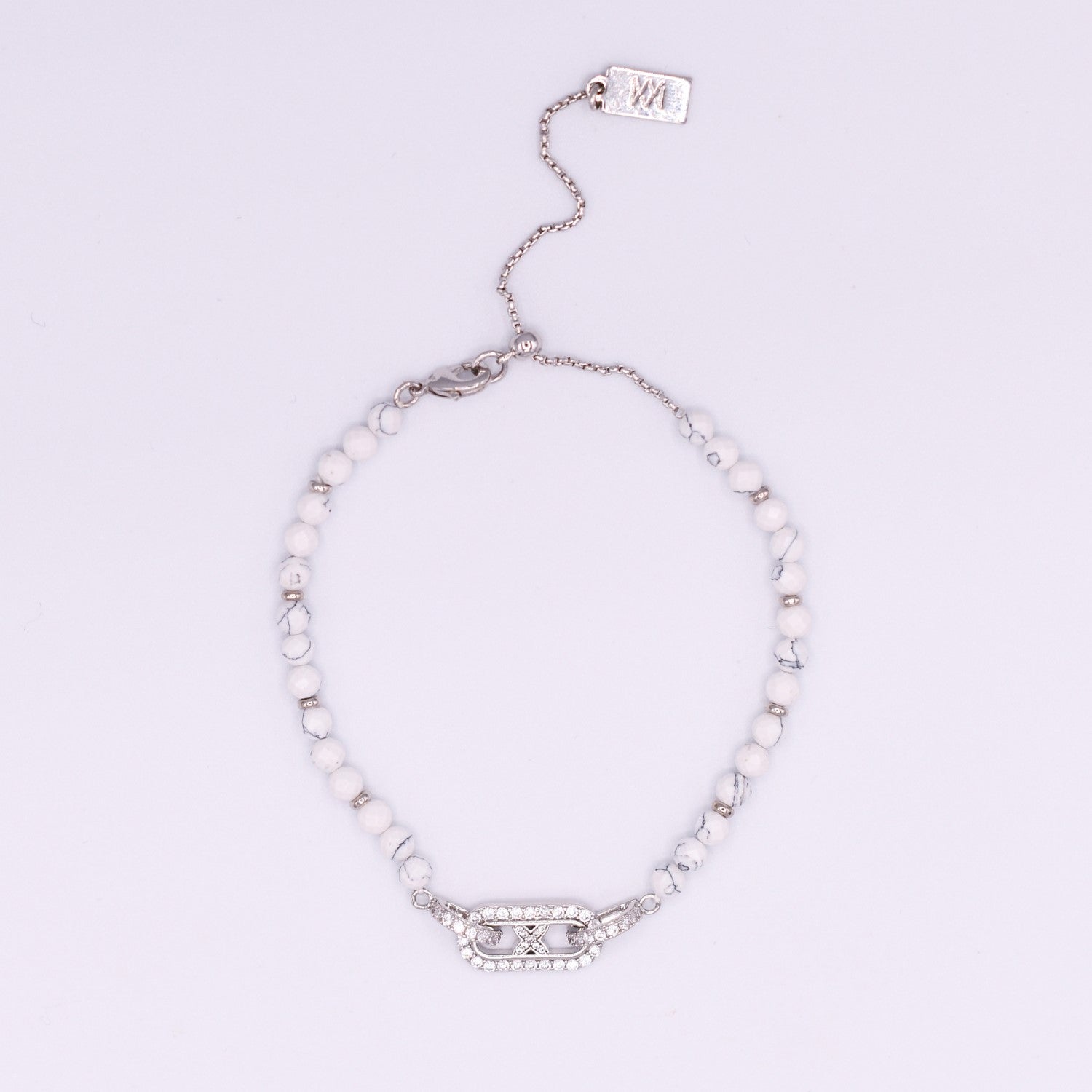 Semi Precious Kiss Link Bracelet