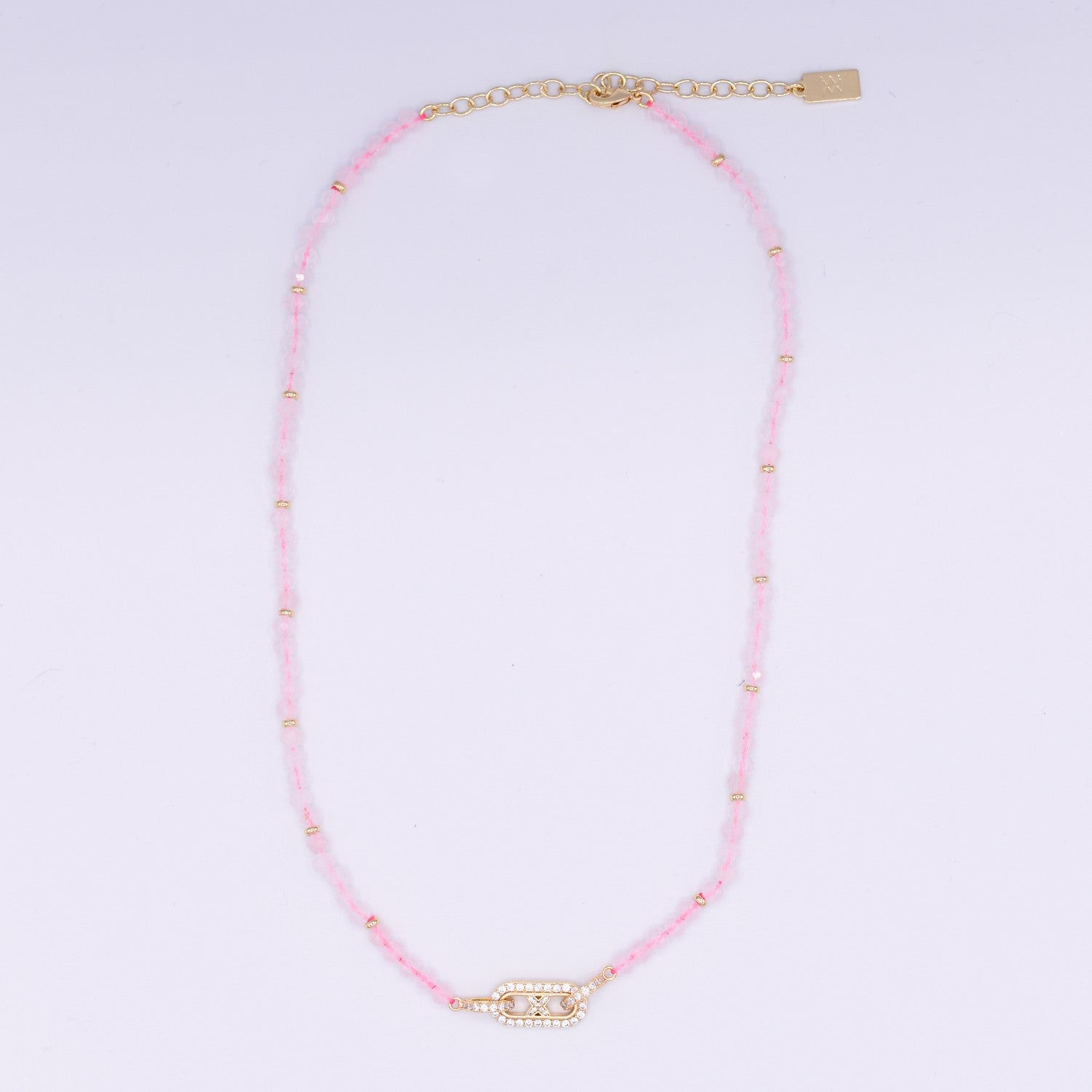 Semi Precious Kiss Link Necklace
