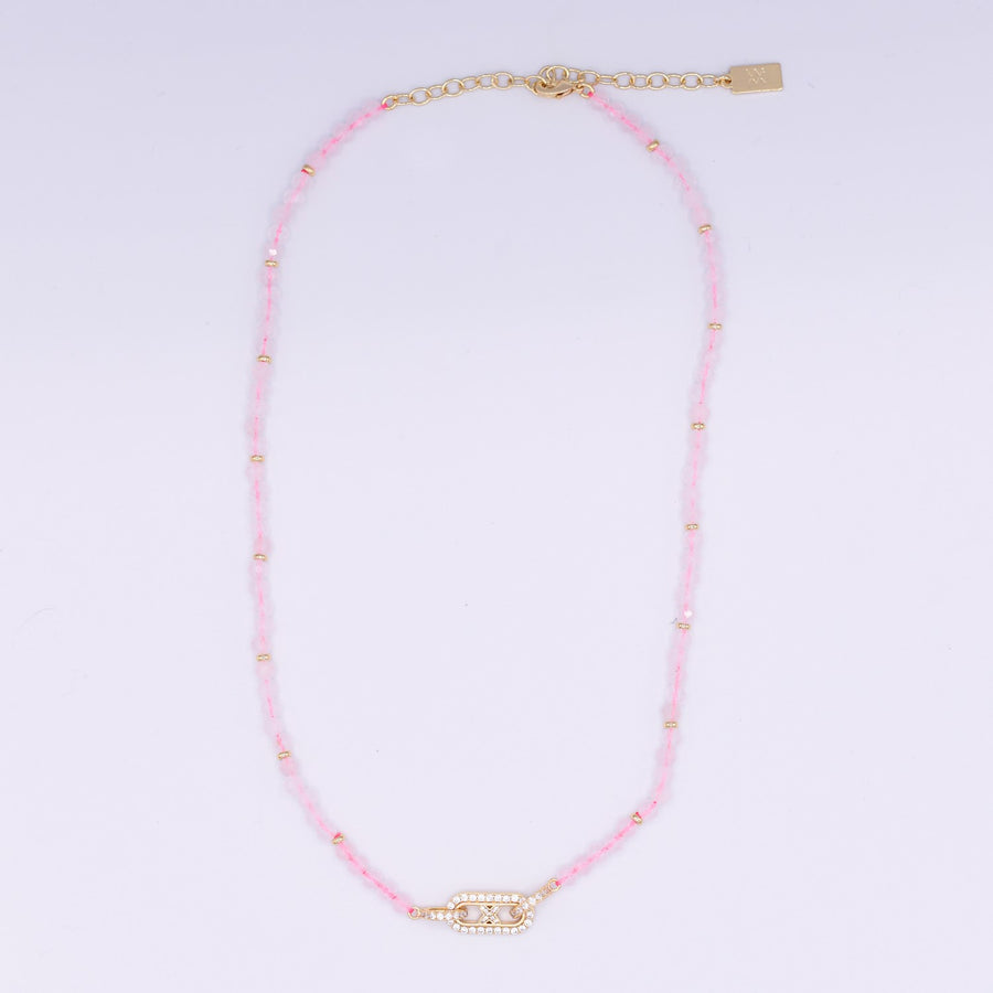 Semi Precious Kiss Link Necklace