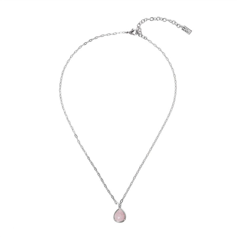 Pure and Simple Semi Precious Teardrop Silver Necklace