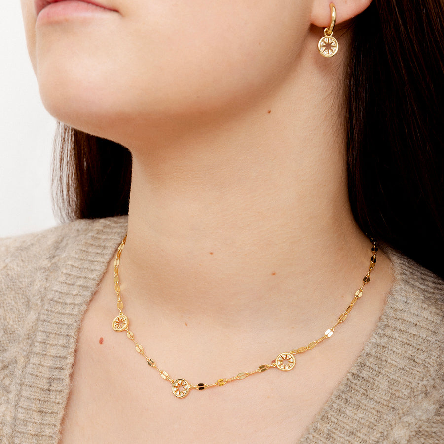 Three Times a Charm Gold Necklace