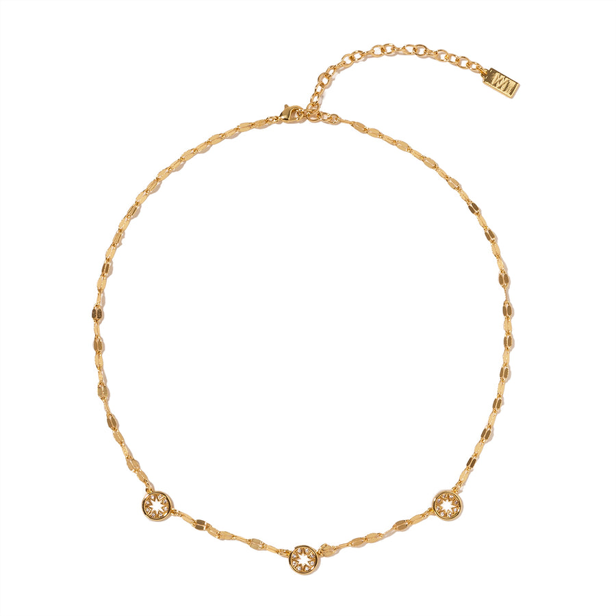 Three Times a Charm Gold Necklace