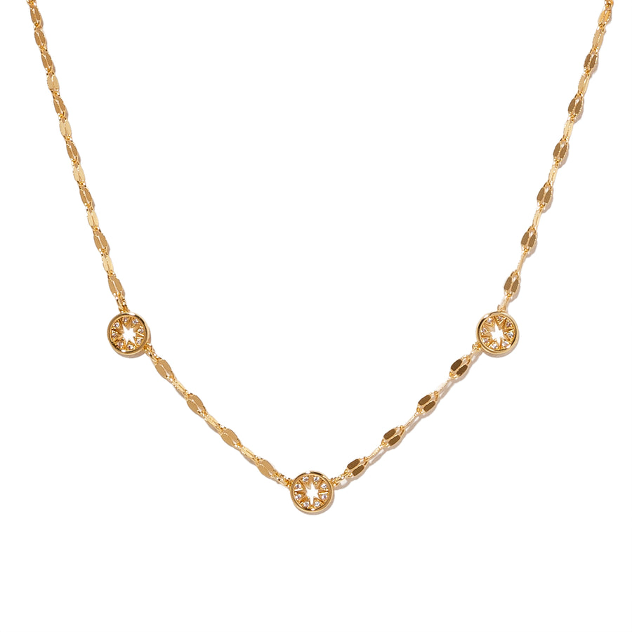 Three Times a Charm Gold Necklace